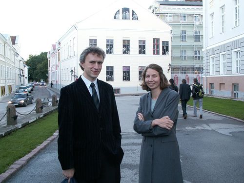 Mart Jaanson ja Lea Jants-Ylönen ý usuteaduskonna vilistlased.