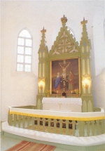  Kullamaa kiriku altar, maali on teinud Carl Siegmund Walther.