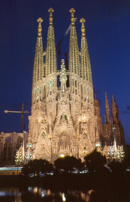 Sagrada Familia katedraal Barcelonas. Repro