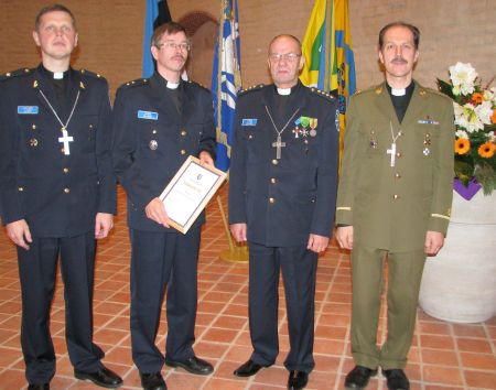 Kaplanid Tartu Jaani kirikus: Valdo Lust (vasakult), Ago Rand, Jaan Jaani ja Kaido Petermann. Tiiu Pikkur