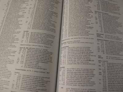Korraliku piiblilugeja tähtsaim abivahend on konkordants. 1997. a on ilmunud Jüri Henno koostatud «Piibli lühikonkordans». Repro